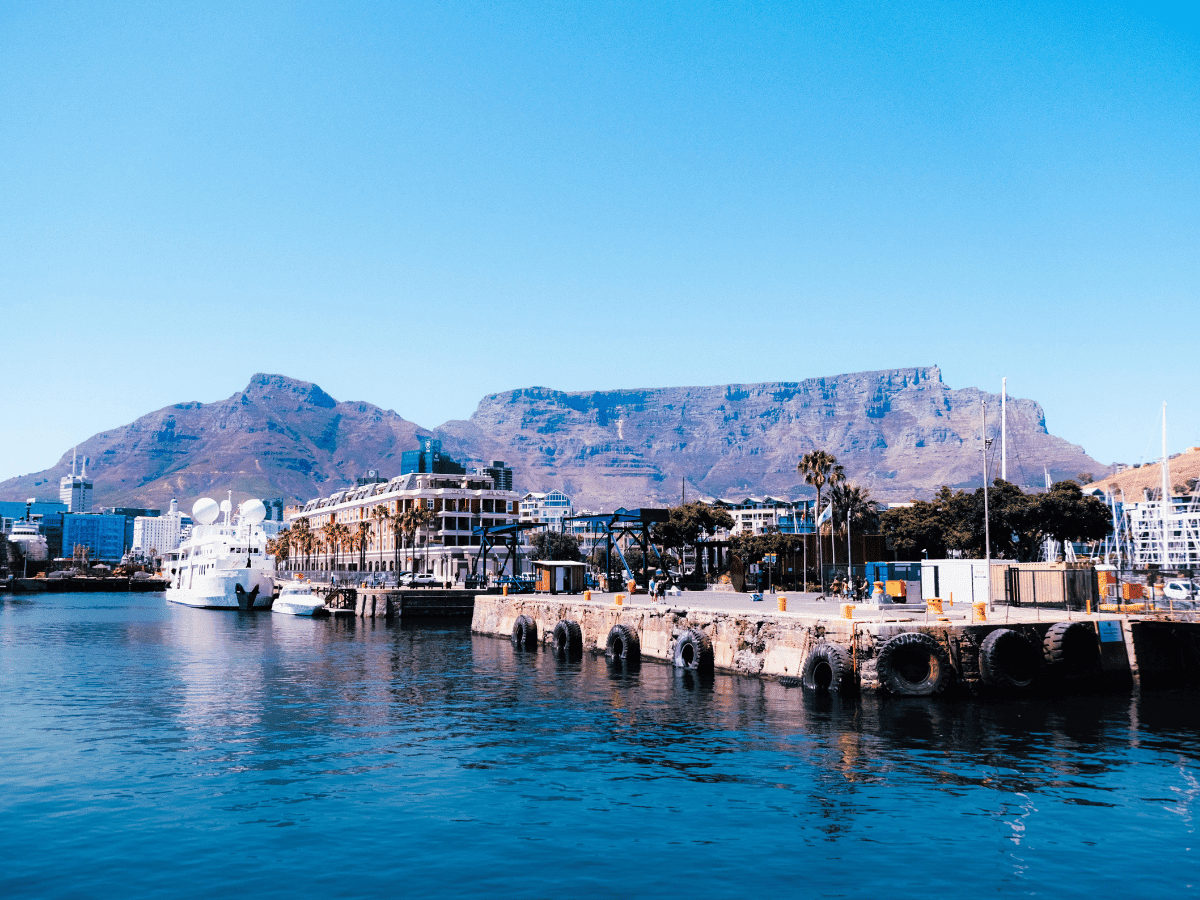Santa Clarita waterfront with marina views and mountain scenery in Southern California.